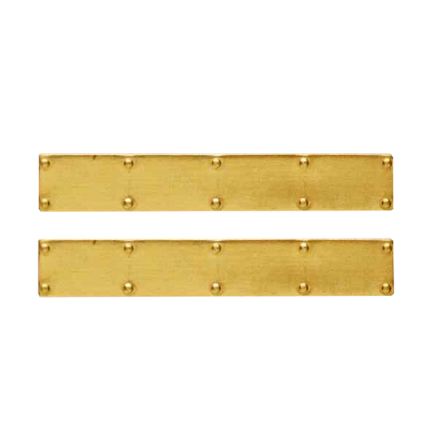 1 Inch Scale Brass Dollhouse Door Kick Plate - 2 pieces