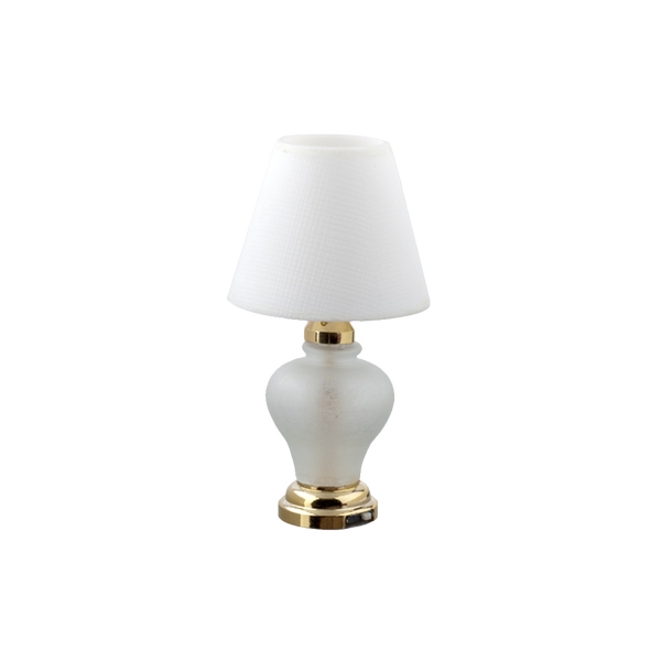 Houseworks LED Miniature Frosted White Table Lamp Battery Operated