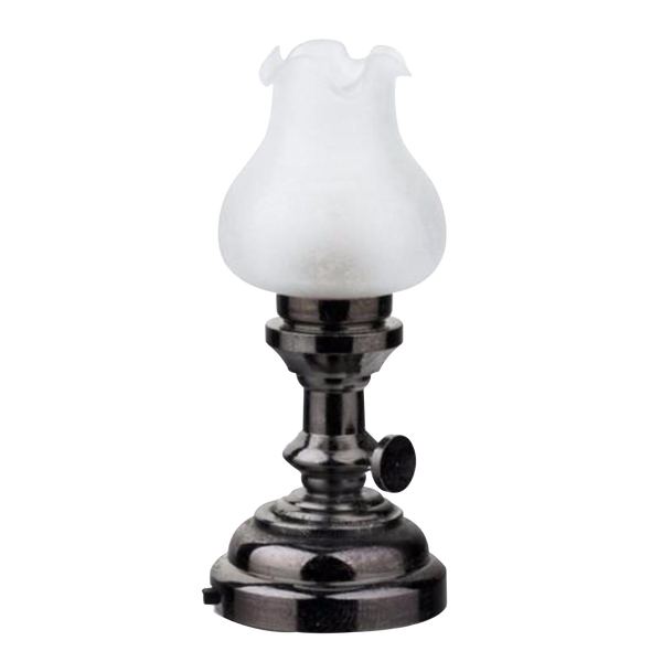 Houseworks LED Miniature Nickel Tulip Table Lamp Battery Operated