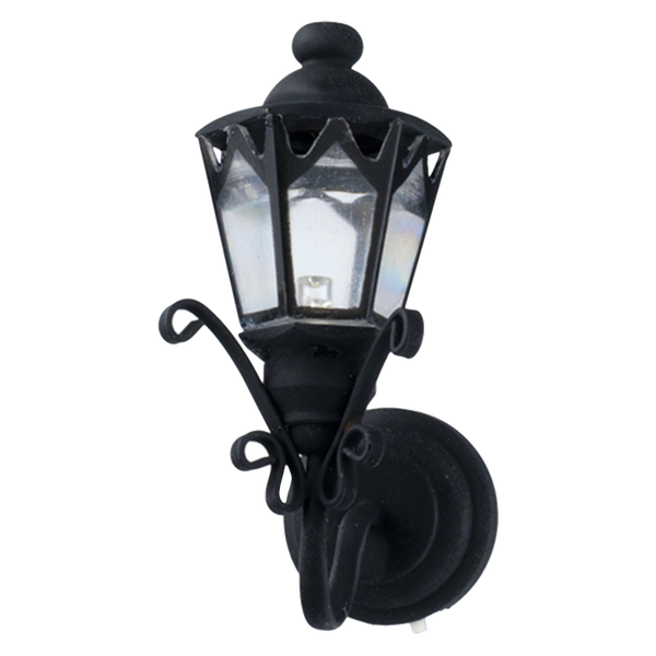 Houseworks LED Miniature Black Fancy Coach Lamp Battery Operated