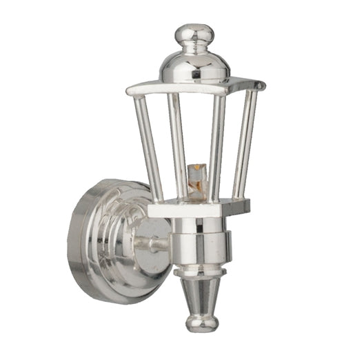 Houseworks LED Miniature Silver Carriage Lamp Battery Operated