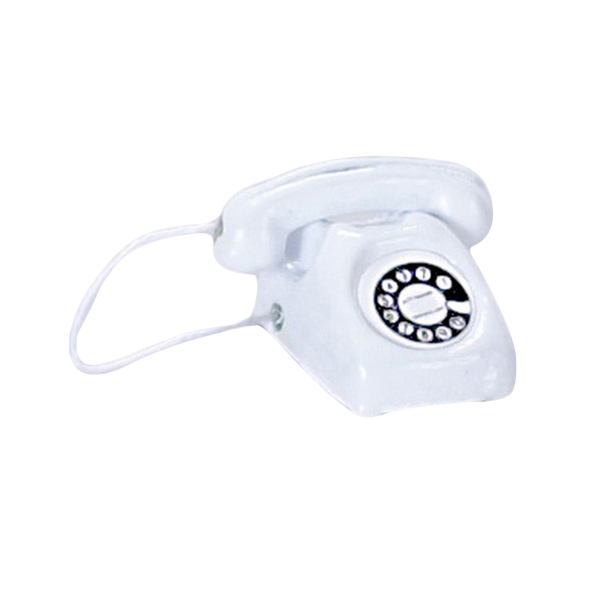 1 Inch Scale White Telephone Dollhouse Miniature