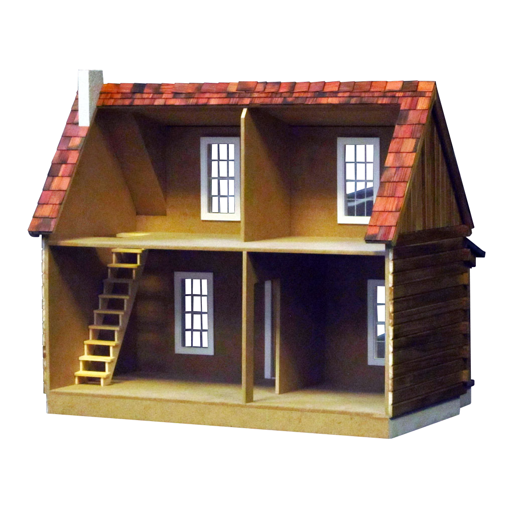Adirondack Log Cabin Dollhouse Kit Real Good Toys