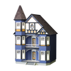 The Painted Lady wooden Dollhouse Kit