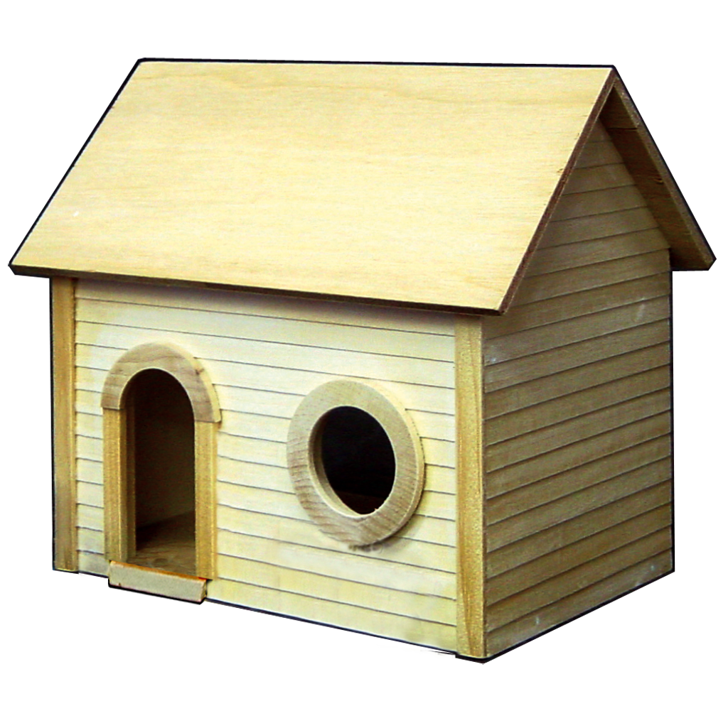 Miniature Dollhouse Aged Birdhouses Aged White and Gray 