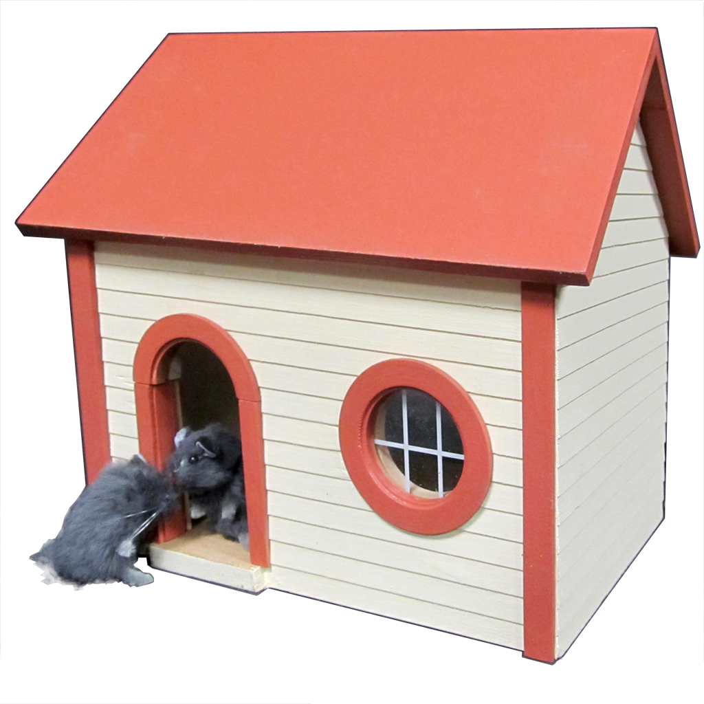 Handley 1:12 Scale Dollhouse Miniature Plastic Mice – 3 Pieces, Gray