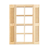 8-Light Dollhouse Window with Shutters