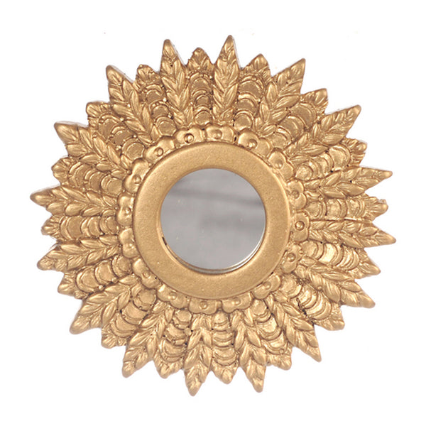 1 Inch Scale Giltwood 1950's Gold Sunburst Mirror Dollhouse Miniature