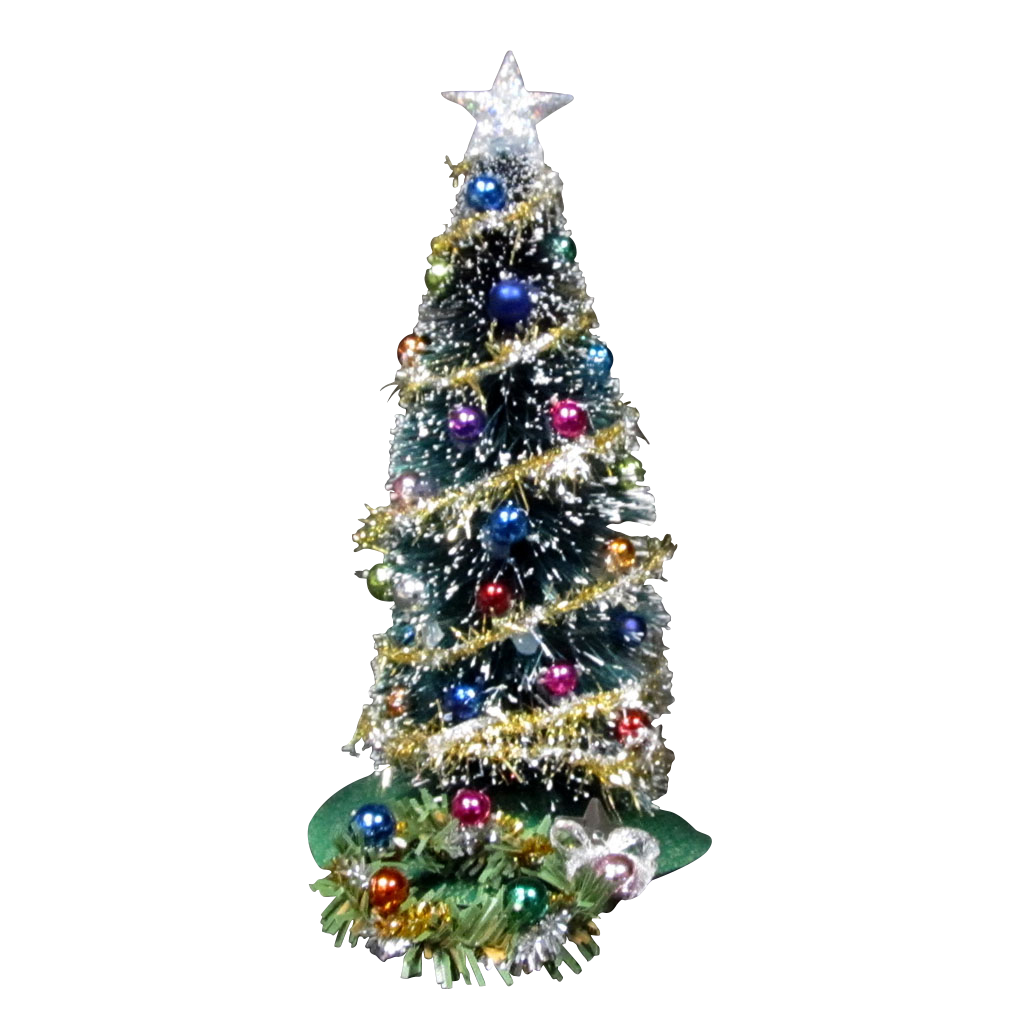 1 Inch Scale Decorated Traditional Christmas Tree Dollhouse Miniature