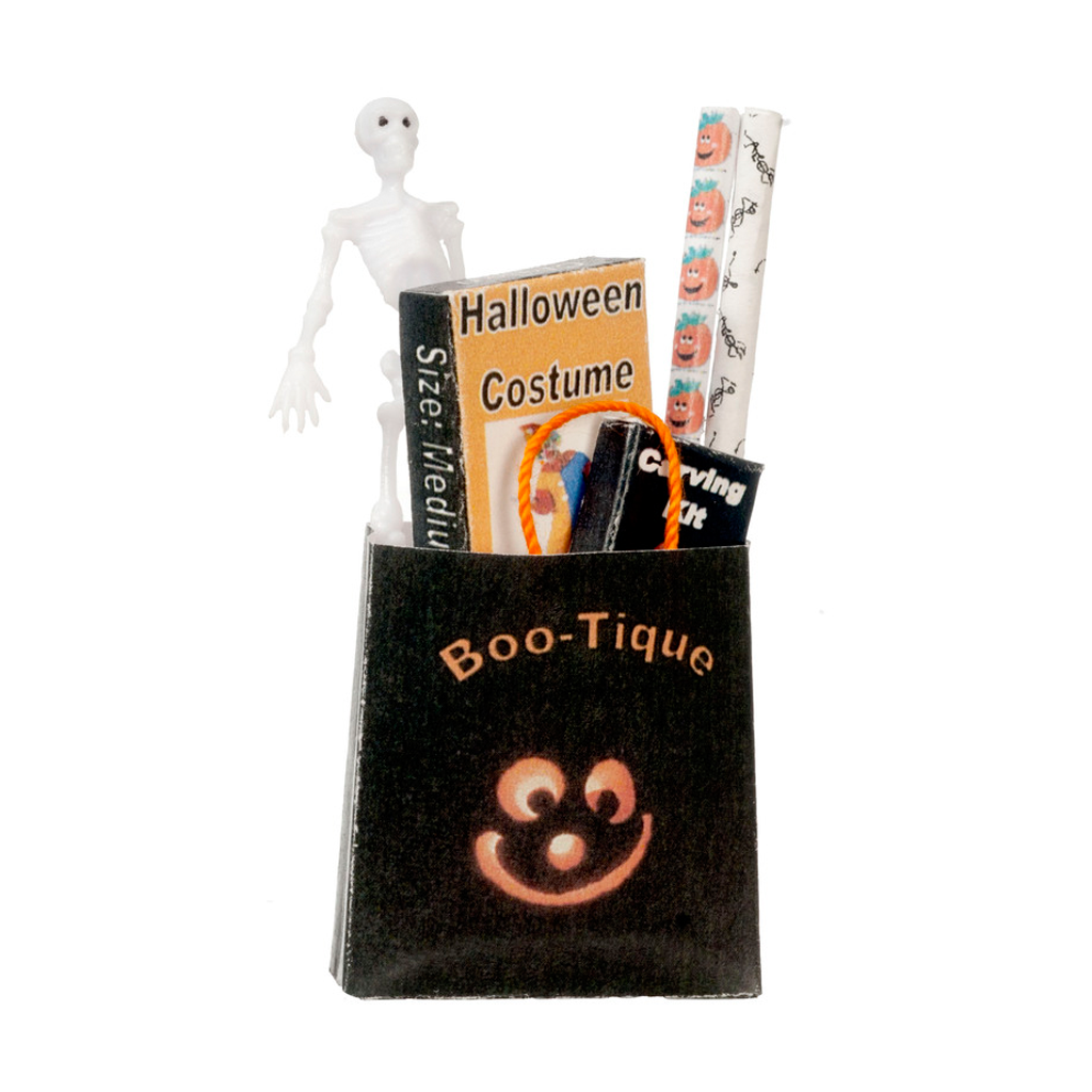 1 Inch Scale Halloween Filled Shopping Bag Dollhouse Miniature