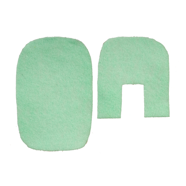 1 Inch Scale Dollhouse Miniature 2 Piece Bath Rug Set Green