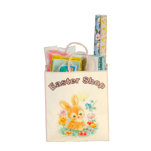 1 Inch Scale Easter Filled Shopping Bag Dollhouse Miniature