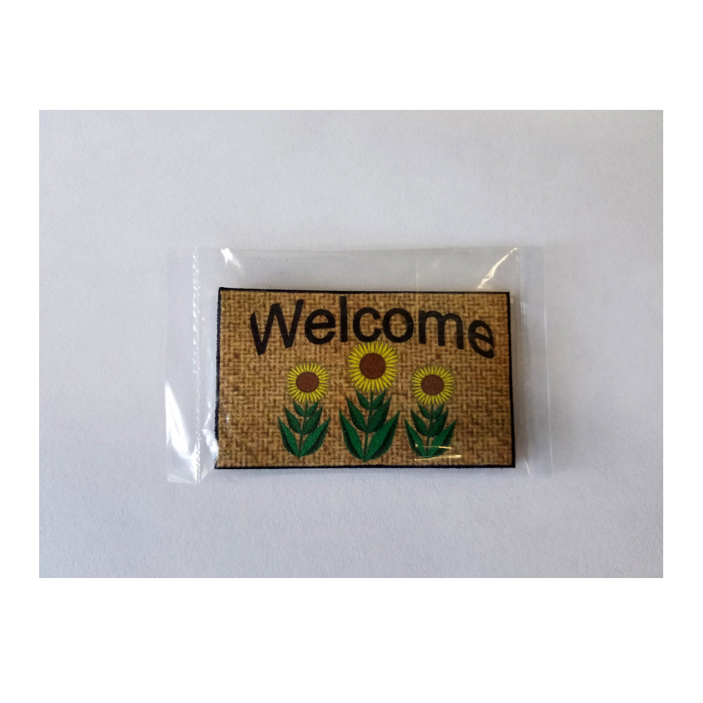 1 Inch Scale Sunflower Welcome Mat Dollhouse Miniature