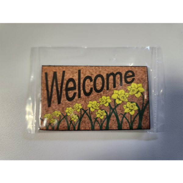 1 Inch Scale Daffodil Welcome Mat Dollhouse Miniature