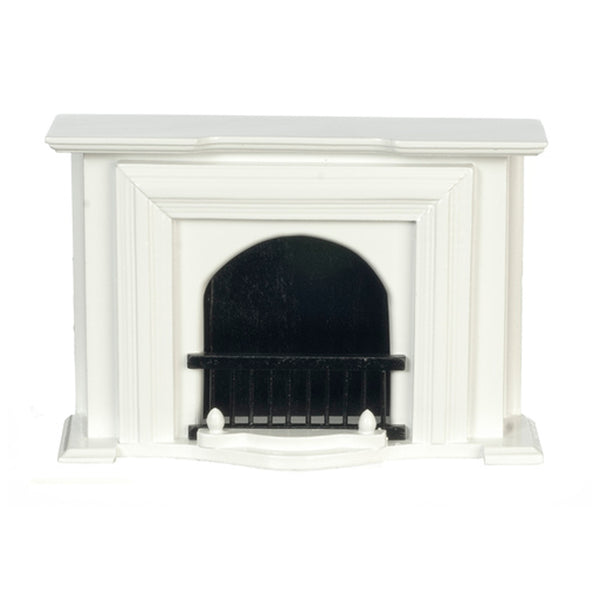 1 Inch Scale White Dollhouse Fireplace