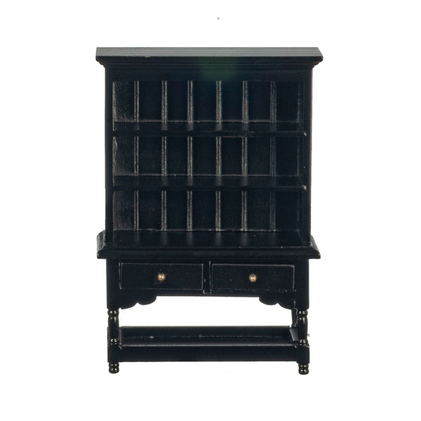 1 Inch Scale Dollhouse Miniature Kitchen or Dining Room Hutch in Black