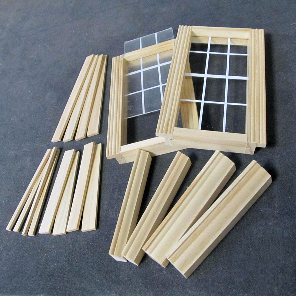 Fancy 12-Light Dollhouse Standard Single Window Kit